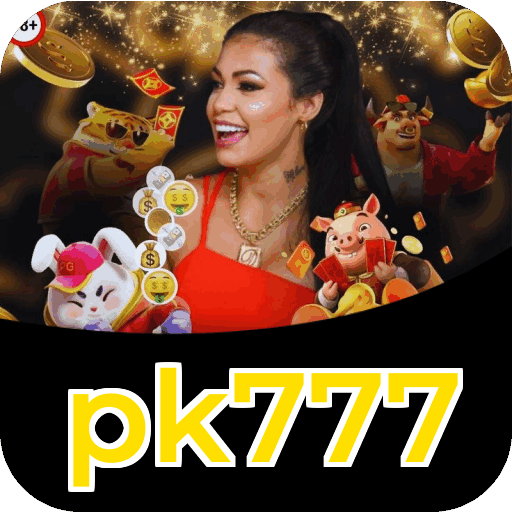 Interface do aplicativo pk777 mostrando jogos disponíveis no iOS e Android